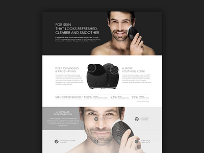 LUNA for MEN 2 beauty black clean e commerce ecomerce foreo luna men minimal ui ux web