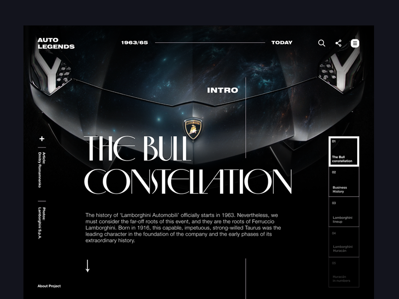 Lamborghini / Long read media / 01 long read lamborghini online media storytelling