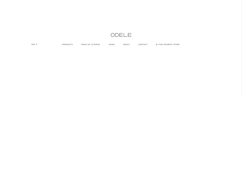 Cosmetic website UI animation china clean cosmetic gif minimal odele shanghai white 上海 中国