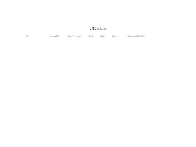 Cosmetic website UI 中国 上海 shanghai china white minimal animation gif clean cosmetic odele