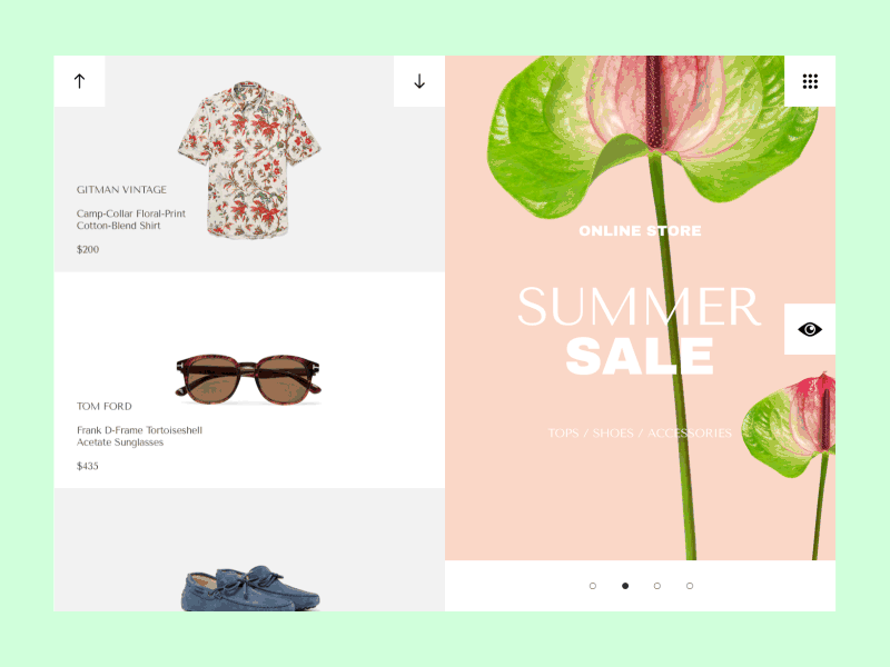 Weekly DC UI Challenge flowers clean sale shop animated gif ecommerce summer spring ui