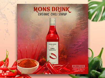 Chili Syrup Social ad design capsicum capsicumchinense chile chili chilipowder delicious drink garlic growyourown hotpepper hotsauce instafood organic pepper soup spicy syrup tasty tomato yummy