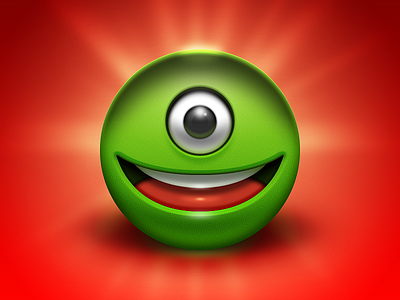 Greenball eye greenball icon smile wallpaper