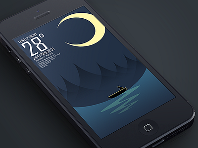 Lonely Night app ios iphone lonely moon night weather