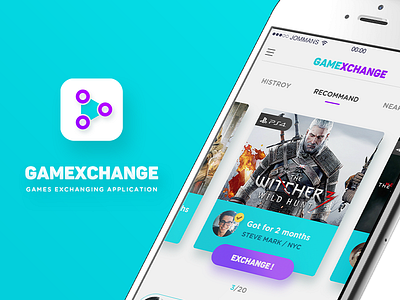 Gamexchange app exchange game interface iphone ui