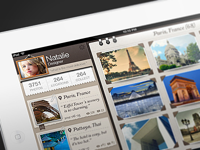 Tourist Album album app ipad photo tourist ui