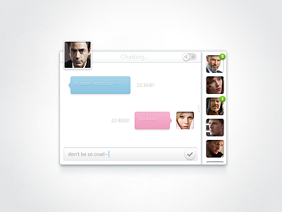 Chatting chat ironman ui white