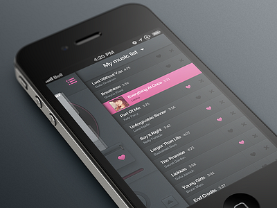 Music List ios iphone list music player ui