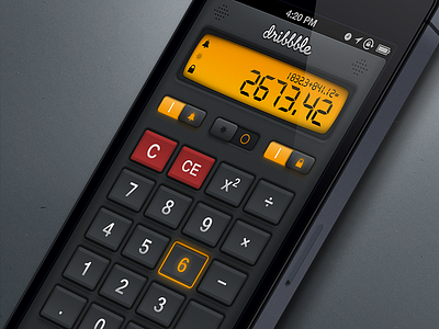 Electronic Calculator calculator electronic ios iphone ui