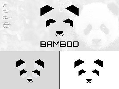 Bamboo - Panda Logo clean logo dailylogochallenge flat logo logomark minimal minimalism minimalist