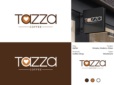 Tazza Coffee clean logo dailylogochallenge logo logotype minimal minimalism minimalist wordmark