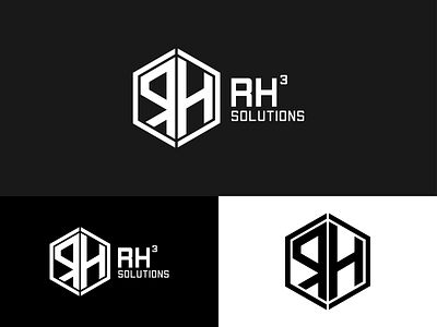 RH-Cube Solutions branding clean logo flat logo logomark minimal minimalism minimalist