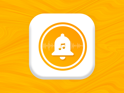 Ringtone Maker Appicon appicon background design gradient logodesign ringtone yellow orange