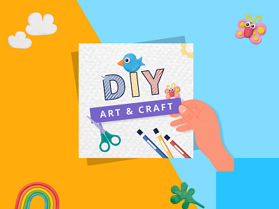 DIY Art & Craft app appicon art branding craft design diy illustration logo logodesign mobile ui ui ux