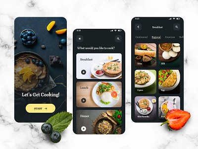 Cooking Book - Recipes app app design application cooking book design illustration l mobile mobile design recipe ui