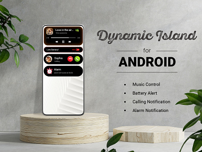 Dynamic Island for Android app app design appicon branding design illustration logo logodesign mobile ui