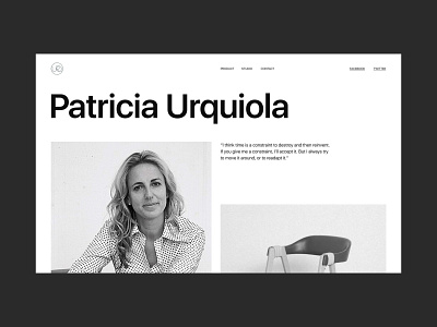 Patricia Urquiola Architect minimal ui web design website