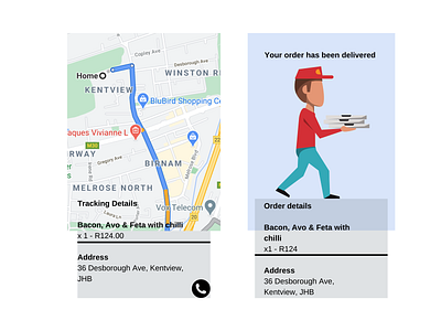 Location Tracker canva dailyui 020 dailyuichallenge design location tracker pizza