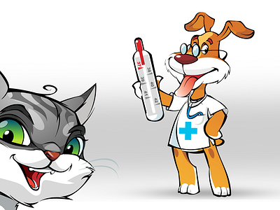 Mascots for veterinary service animal cat character dog face illustration mascot smile vet veterinarian veterinary