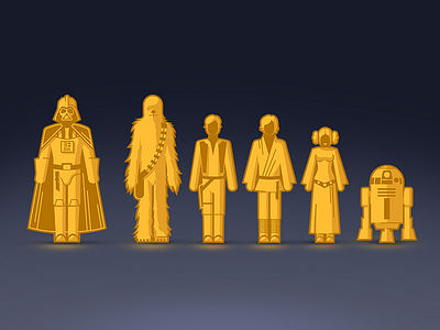 Star Wars characters character chubakka darth veider icon jedai people pictogram r2d2 star wars