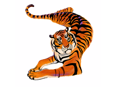 Tiger for New Year 2022 2d art animal illustration new year 2022 procreate tiger tiger year