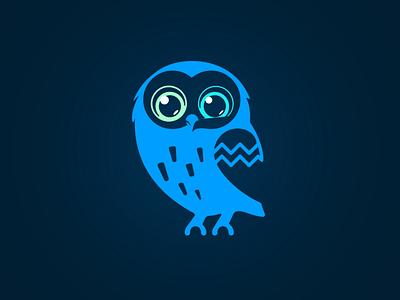 Owl Blue bird character owl vector