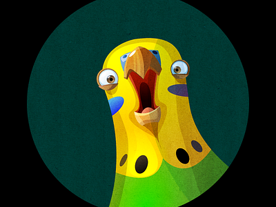 My budgie bird budgerigar budgie character face green portrait