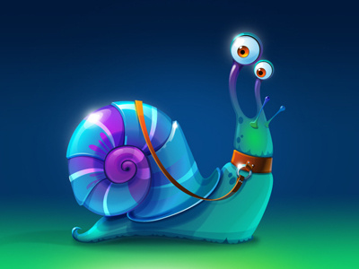 Snail Rider — personal mascot animal character illustration mascot snail