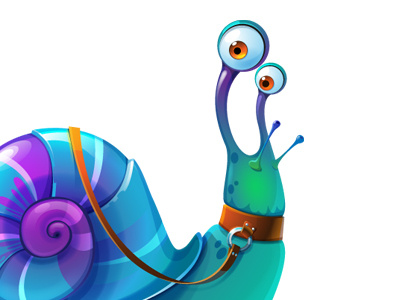 Snail Rider2 animal character illustration mascot snail