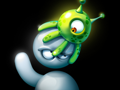 Brain Slug character for Habrahabr.ru brain slug character personage slug