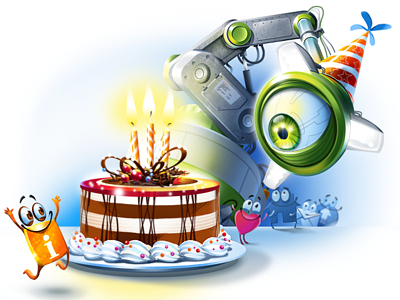 Iconfinder birthday card birthday cake character icon iconfinder robot search