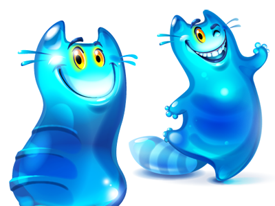 Jelly Cat Blue for NetCat animal blue cat character jelly