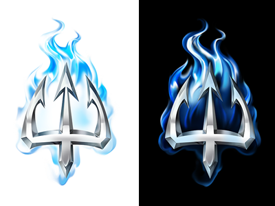 Boonex Tridents fire icon logo logotype trident