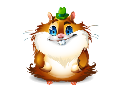 Hamster character animal character fun hamster mascot