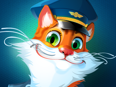 Sindbad Character animal aviator cat character commander leader pilot