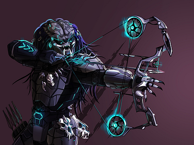 Predator alien archer block bow bow bowman character hunter monster movie character predator