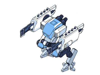 Robot. Sketch bot fighter isometric mascot robot sketch