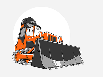 Bulldozer for TNT bulldozer character dozer illustration mascot бульдозер маскот персонаж