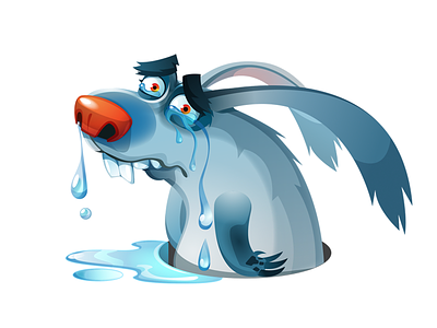 Rabbit NoWay или Заяц Несудьбы-3 animal character crying emotion illustration mascot rabbit rabbitnoway sad sadness vector vector art заяц заяцнесудьбы персонаж