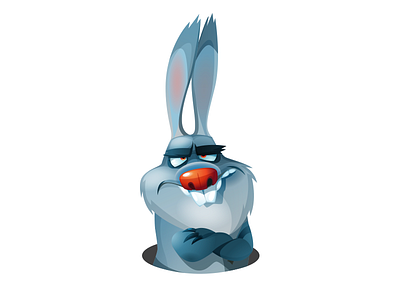 Rabbit NoWay или Заяц Несудьбы-4 animal character emotion emotions illustration mascot rabbit rabbitnoway sticker vector vector art вектор векторная графика заяц заяцнесудьбы маскот персонаж
