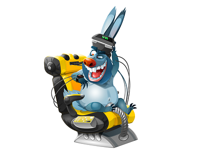 Rabbit NoWay или Заяц Несудьбы-10 animal character characterart characterdesign illustration mascot rabbit rabbitbadluck rabbitnoway vector vectorart virtualrealityglass заяц заяцнесудьбы персонаж