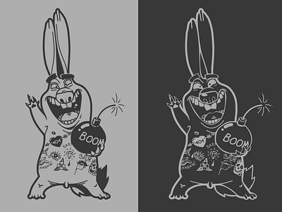Rabbit NoWay for t-shirt agressive bomb boom character embleme mascot rabbit rabbitbadluck rabbitnoway vector vectorgraphic бомба заяц заяцнесудьбы несудьба персонаж