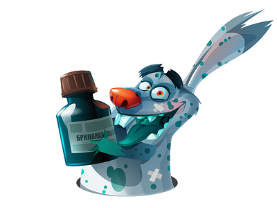 Chickenpox character characterart chickenpox green illustration mascot rabbit rabbitnoway vector vectorart ветрянка заяц заяцнесудьбы персонаж