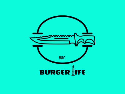 Burger knife 5 art artist burger burger logo design illustration art illustrator popart