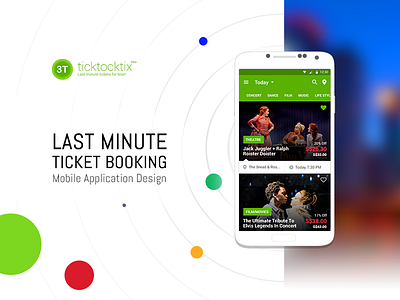 Ticktocktix UI/UX - Event Ticket Booking Mobile App Design