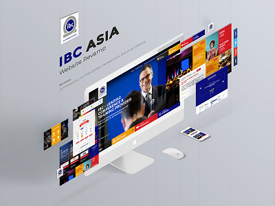 IBC Asia Website Redesign/ Revamp - UX/UI branding conference exhibition mockup design modern website redesign responsive revamp ui ux web design website
