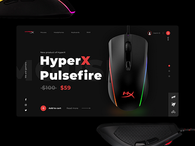 HyperX Concept concept figma gaming gaming mouse hyperx ui ux webdesign