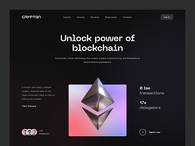 Blockchain Landing Page