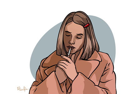 Fan art portrait of Margot Tenenbaum artwork design digital digital art digital illustration fanart illustration minimal movie art photoshop art portrait portrait art portrait illustration portraits vector