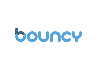 Bouncy Logo blue bounce bouncy circle logo logotype rounded type